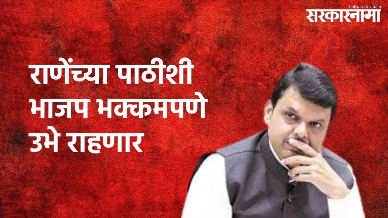 Fadnavis Shows Support To Rane : राणेंच्या पाठीशी भाजप भक्कमपणे उभे राहणार | Sarakarnama