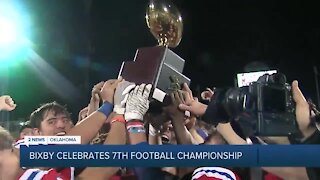 Bixby students celebrate record-breaking win in state title game