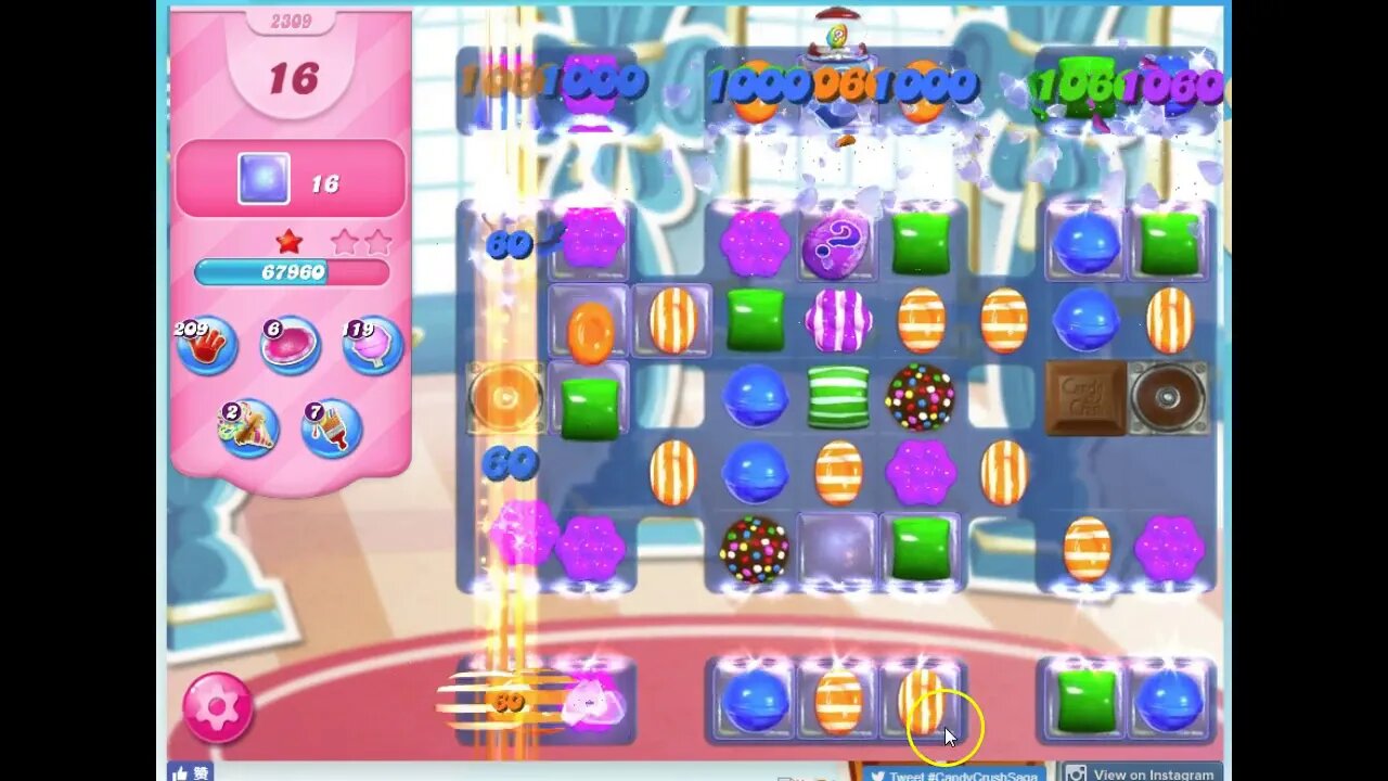 Candy Crush Level 2309 Audio Talkthrough, 3 Stars 0 Boosters