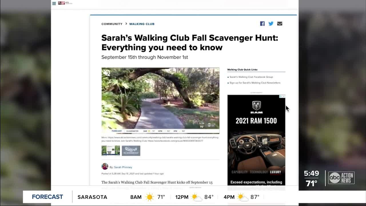 Sarah's Walking Club Fall Scavenger Hunt Update