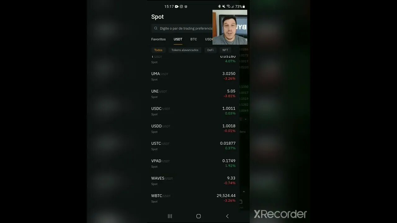 Trocar USDT por USDC / USDD / USTC na exchange Bybit.com