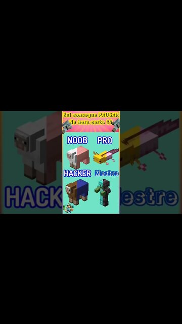 MINECRAFT: PAUSE NA HORA CERTA! SE ACERTA COMENTA!! #shorts