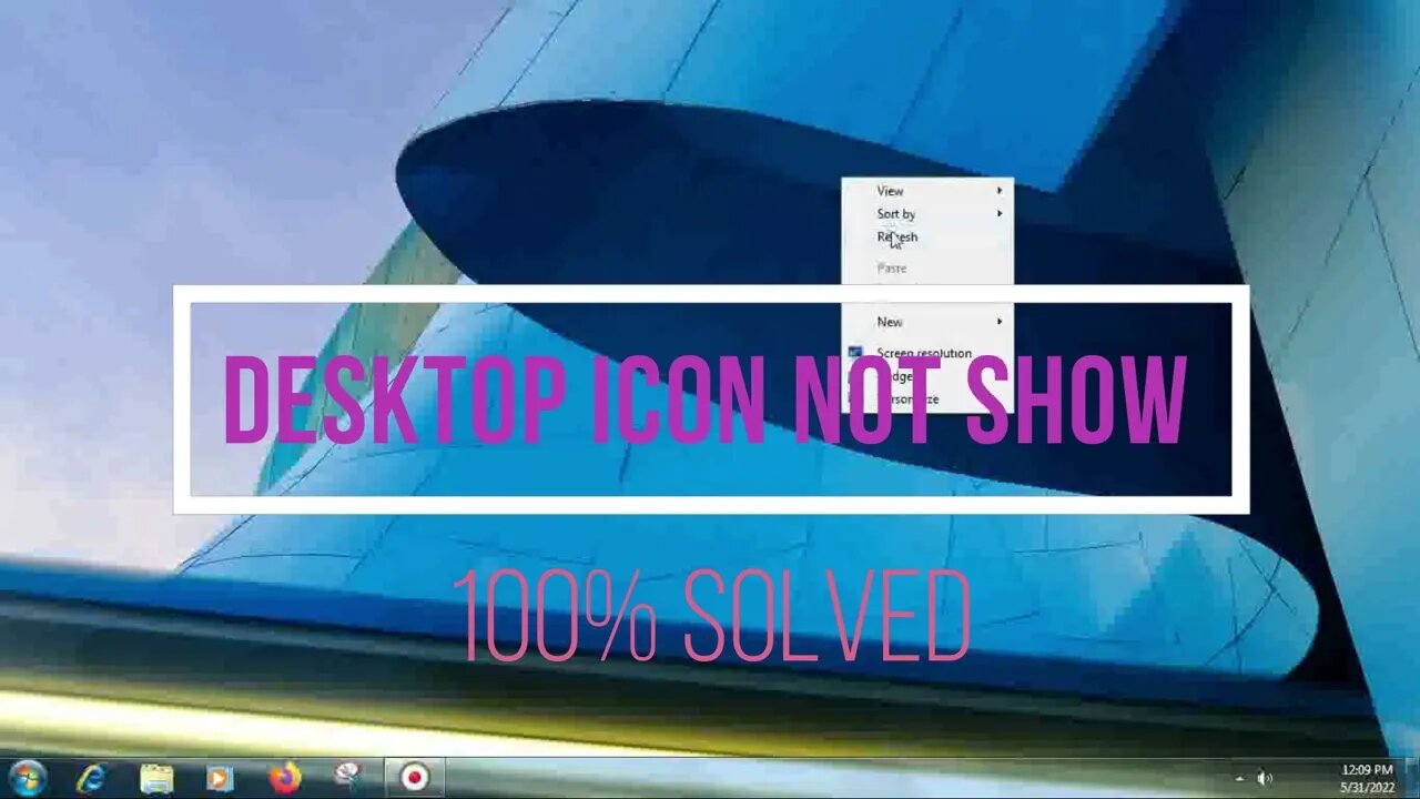 Desktop Icon Not Show Problem Solution |desktop icon unhide