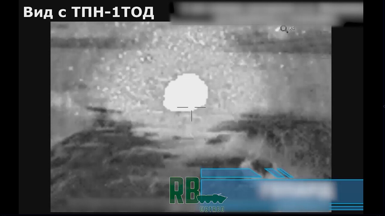 Kornet ATGM missile of Russian "🅾️" group hits and destroys Ukrainian tank