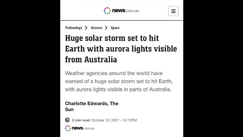 Huge solar storm set to hit earth 🥴