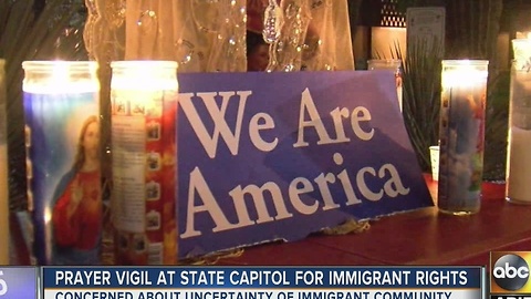 Immigration advocates hold prayer vigil at state Capitol