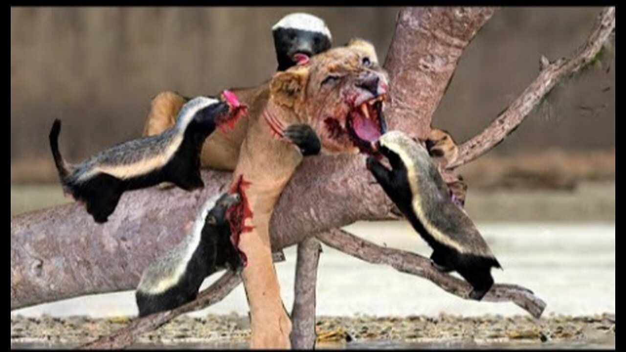 Unbelievable! The Clever Honey Badgers Use Their Trick To Defeat the Mighty Lion King