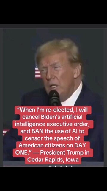 Captioned - Trump will ban Biden’s AI when he’s re-elected