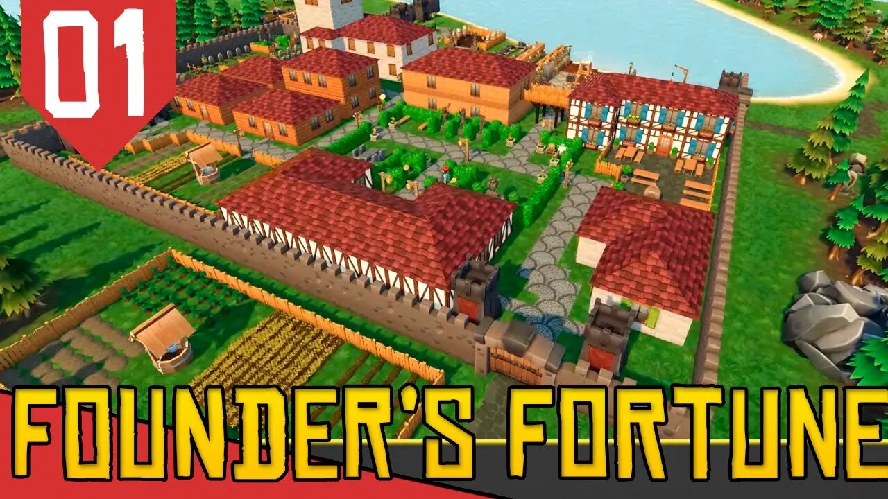 Gerenciamento de COLÔNIA + Sobrevivência com Xingamento- Founder's Fortune [Gameplay Português PTBR]