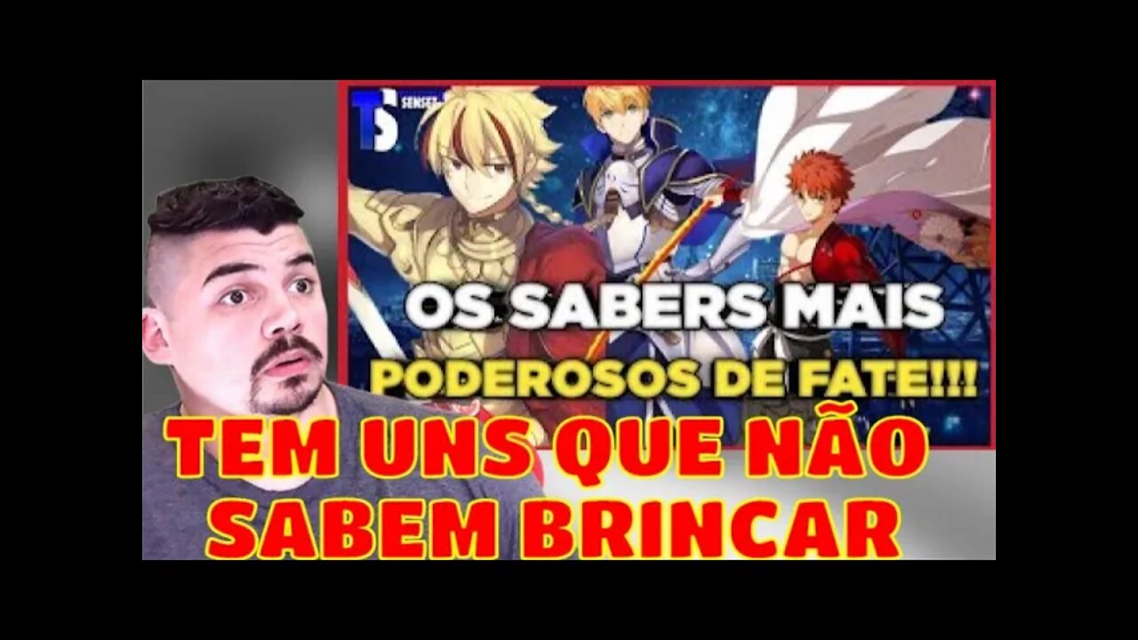 REACT NÍVEIS DE PODER DOS SABERS MAIS PODEROSOS DE FATE! Taverna do Sensei MELHOR DO MUNDO
