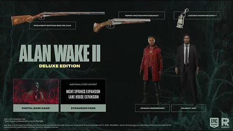 Alan Wake 2 All Cosmetics Preorder + Deluxe Edition #alanwake #alanwake2