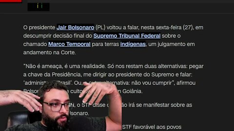 Bolsonaro DESOBEDECE STF sobre "TERRAS INDÍGENAS"