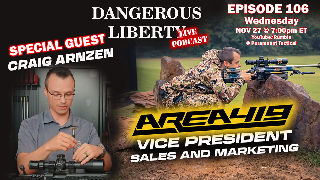 Dangerous Liberty Ep106 - Special Guest Craig Arnzen Area 419 VP of Sales and Marketing