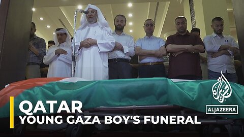 Funeral of a four-year old boy from Gaza is taking place in Qatar