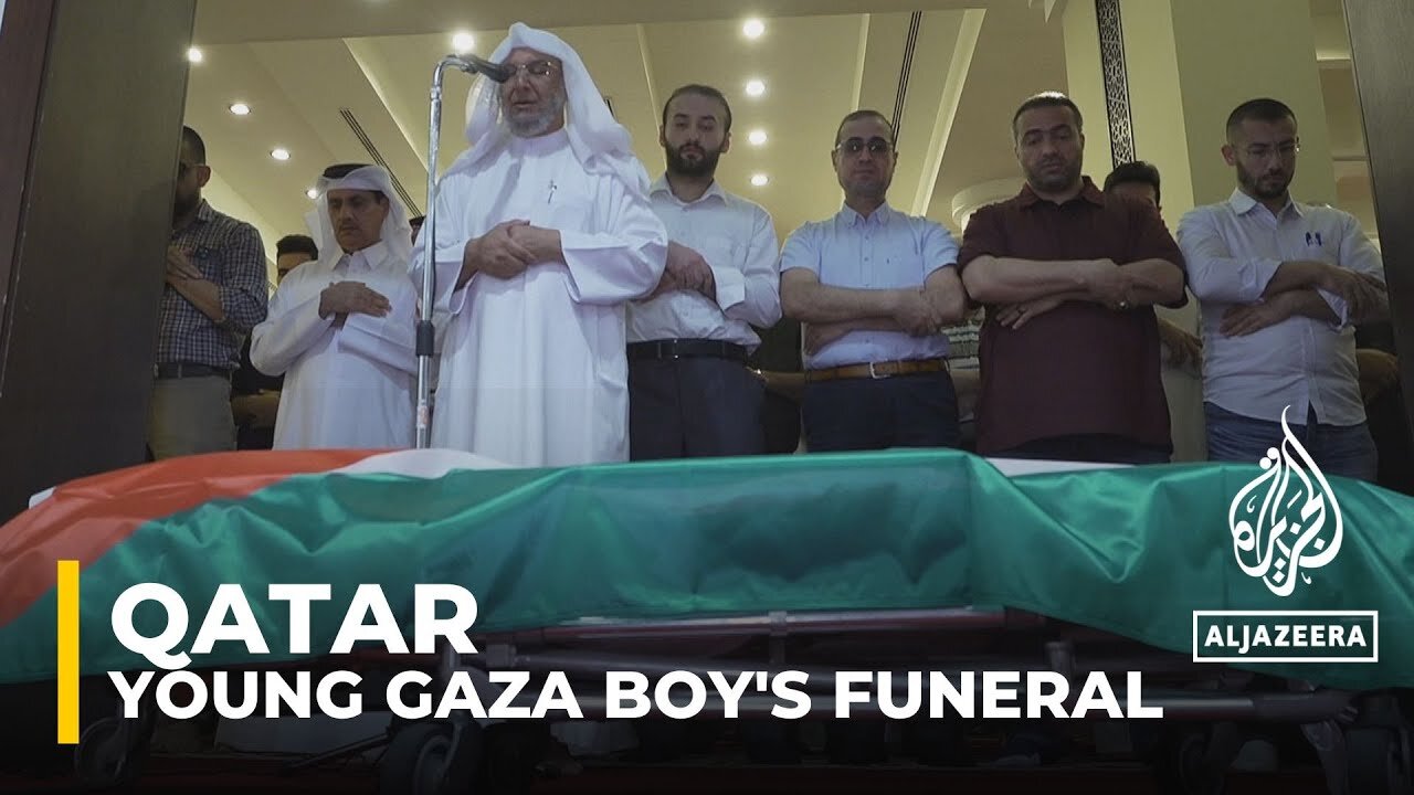 Funeral of a four-year old boy from Gaza is taking place in Qatar