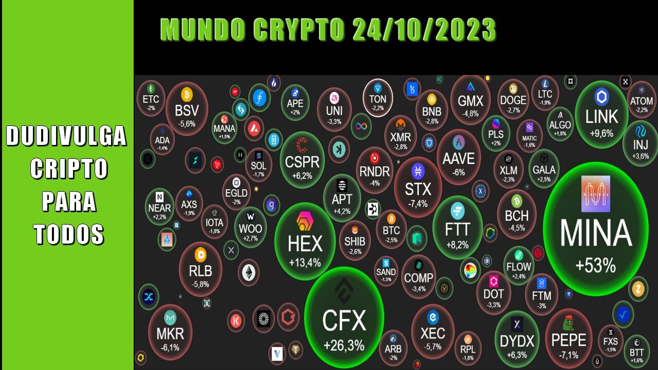 Mercado Cripto 24 10 23 #crypto #brasil #criptomoedas #dudivulga