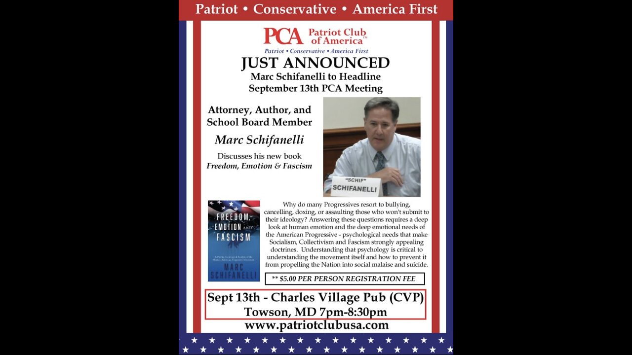 Patriot Club of America September Meeting