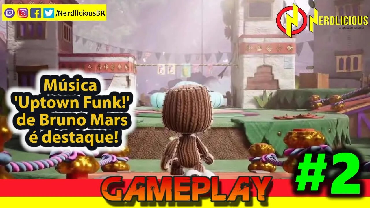 🎮 GAMEPLAY! SACKBOY: UMA GRANDE AVENTURA tem uma fase com a música do Bruno Mars - UPTOWN FUNK!