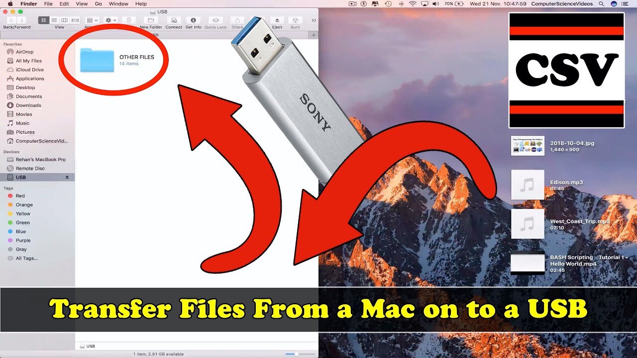 How to TRANSFER Files From a Mac on to a USB | New