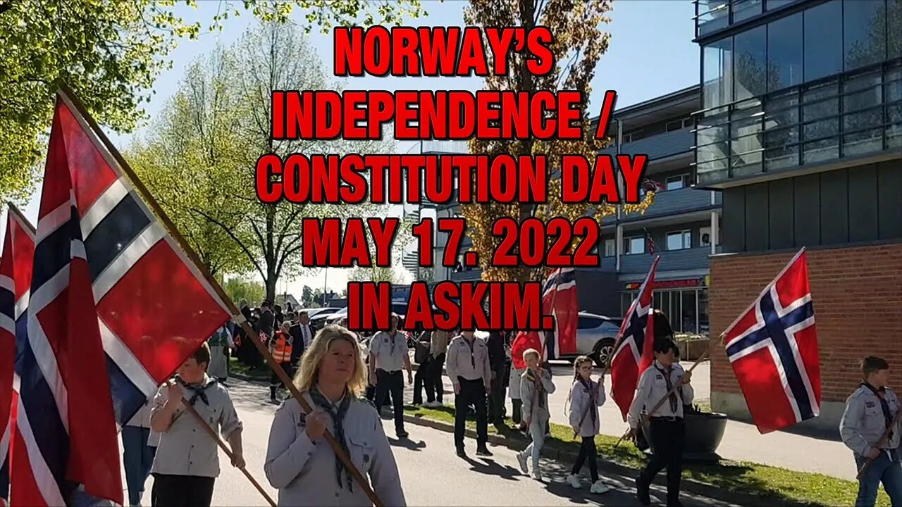 Norway's Independence Day / Constitution Day: May 17 2022 in Askim Norway.