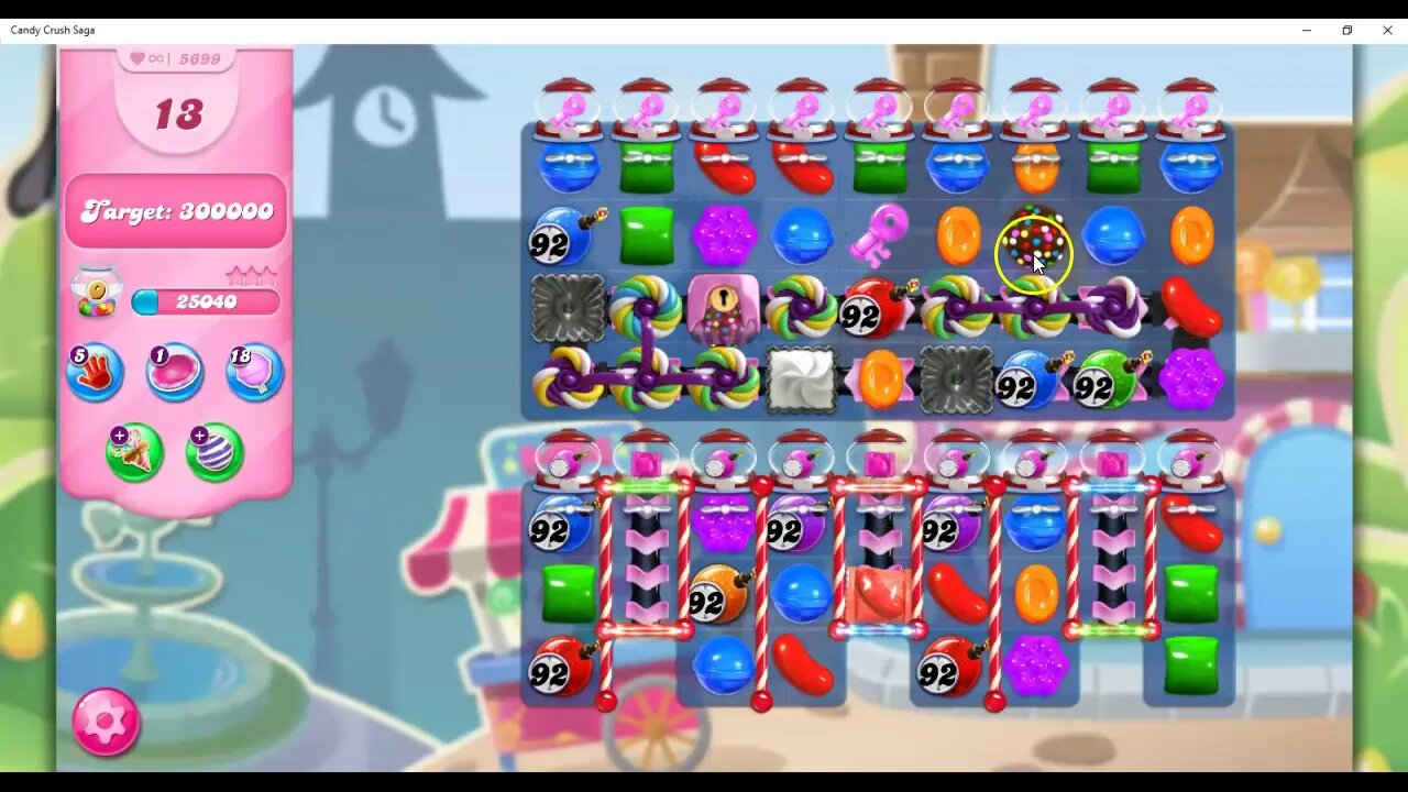 Candy Crush Level 5699 Talkthrough, 20 Moves 0 Boosters