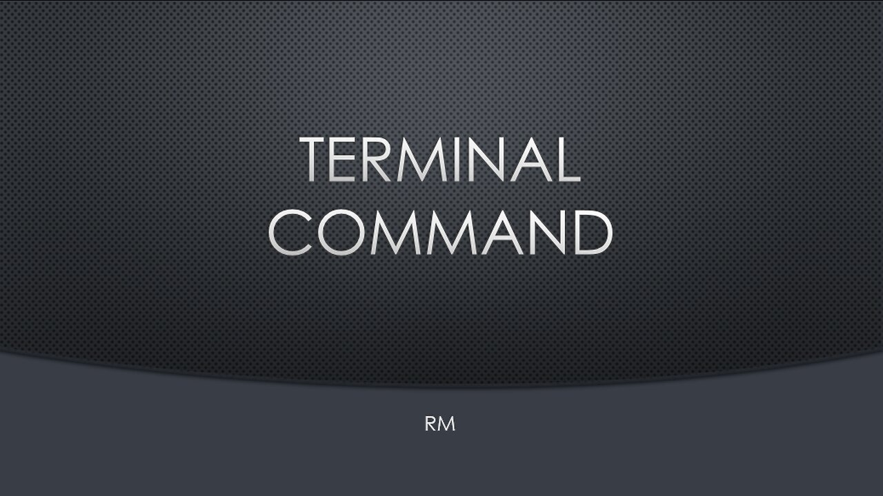 Terminal Command - How to use rm and rmdir command