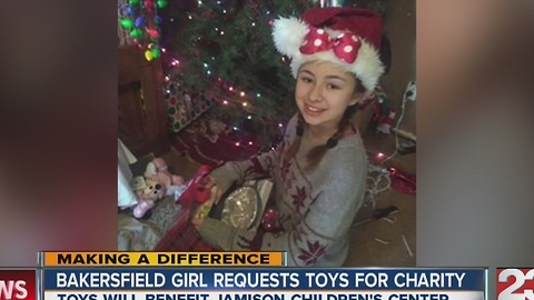 Bakersfield girl donates gifts on birthday