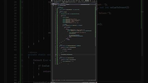 Visual Studio Console App: Binary Search Tree with C# #shorts #bst #csharp