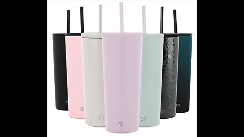 Simple Modern Insulated Tumbler with Lid and Straw