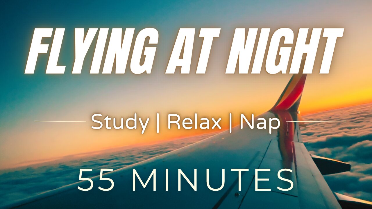 Relaxing Airplane Sounds, Night Flight Takeoff and Landing | 55 Minutes #brownoise