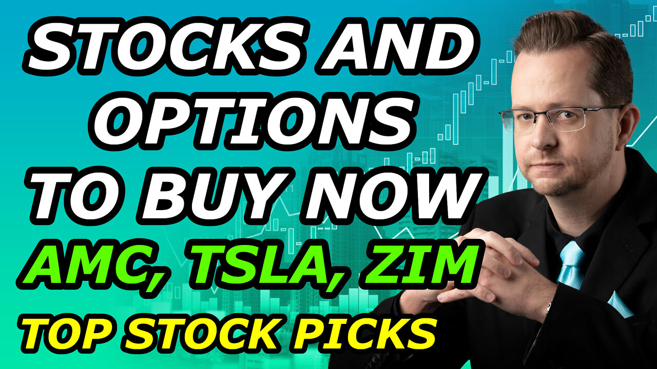 STOCKS AND OPTIONS TO BUY NOW - AMC, TSLA, ZIM - Top Stock Picks for Tuesday, March 15, 2022