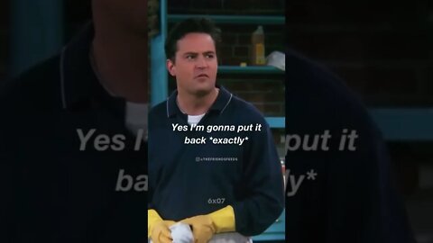 friends 06x07 - chandler bing imitating ross geller #shorts