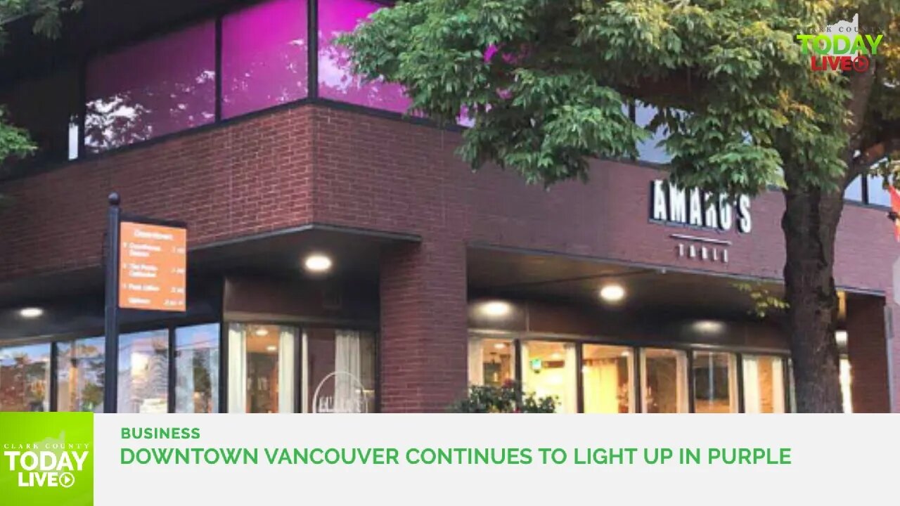 Downtown Vancouver continues to light up in purple