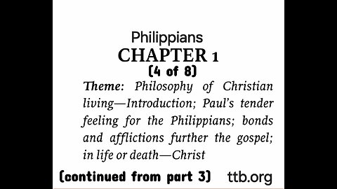 Philippians Chapter 1 (Bible Study) (4 of 8)