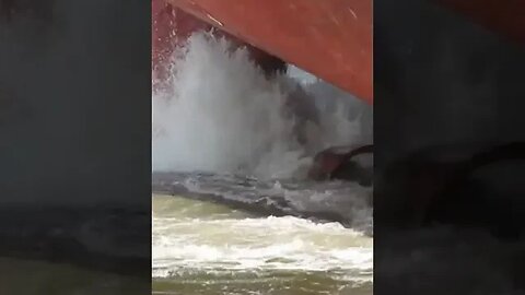 Ship Kicking Astern. #trending #shorts #merchantnavy #lifeatsea #ship #shipping #ocean #propeller