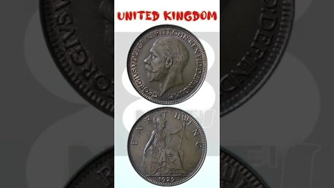 United Kingdom 1 farthing 1929.#shorts #education #coinnotesz