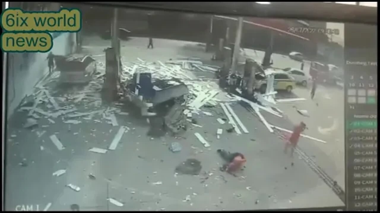 car explodes refueling at brazil gas station