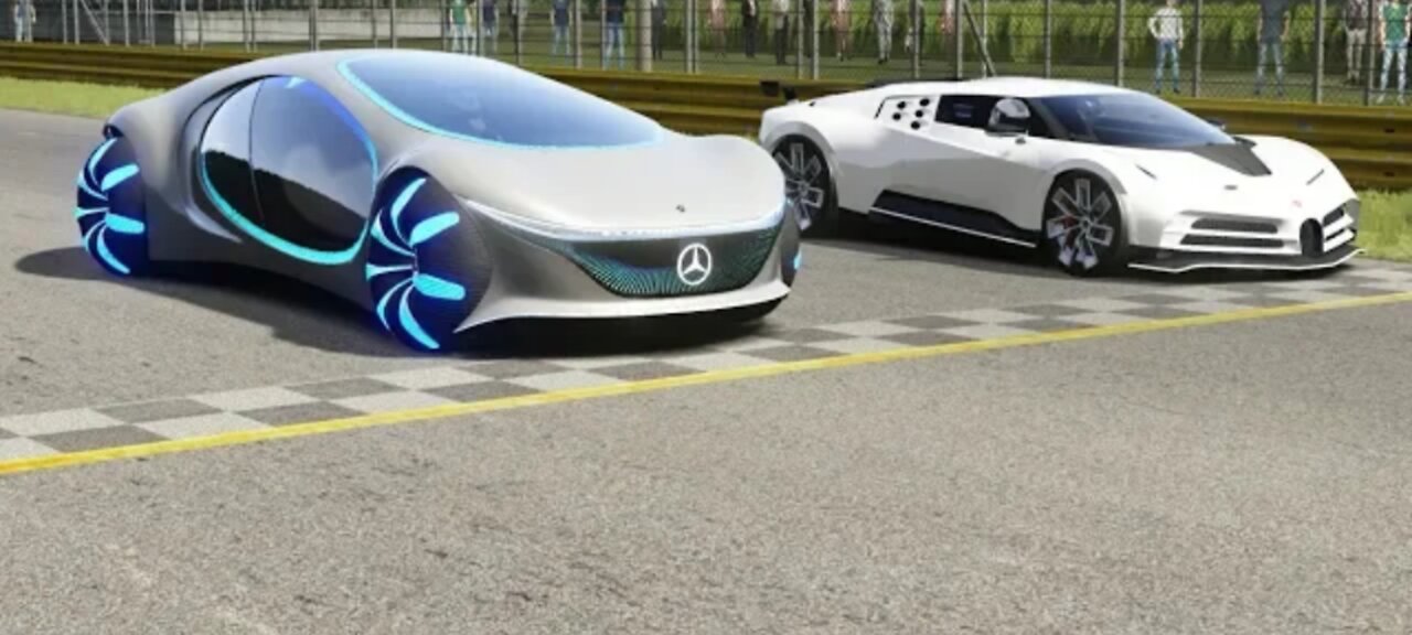 Mercedes-Benz Vision AVTR vs Bugatti Centodieci at Monza Full Course