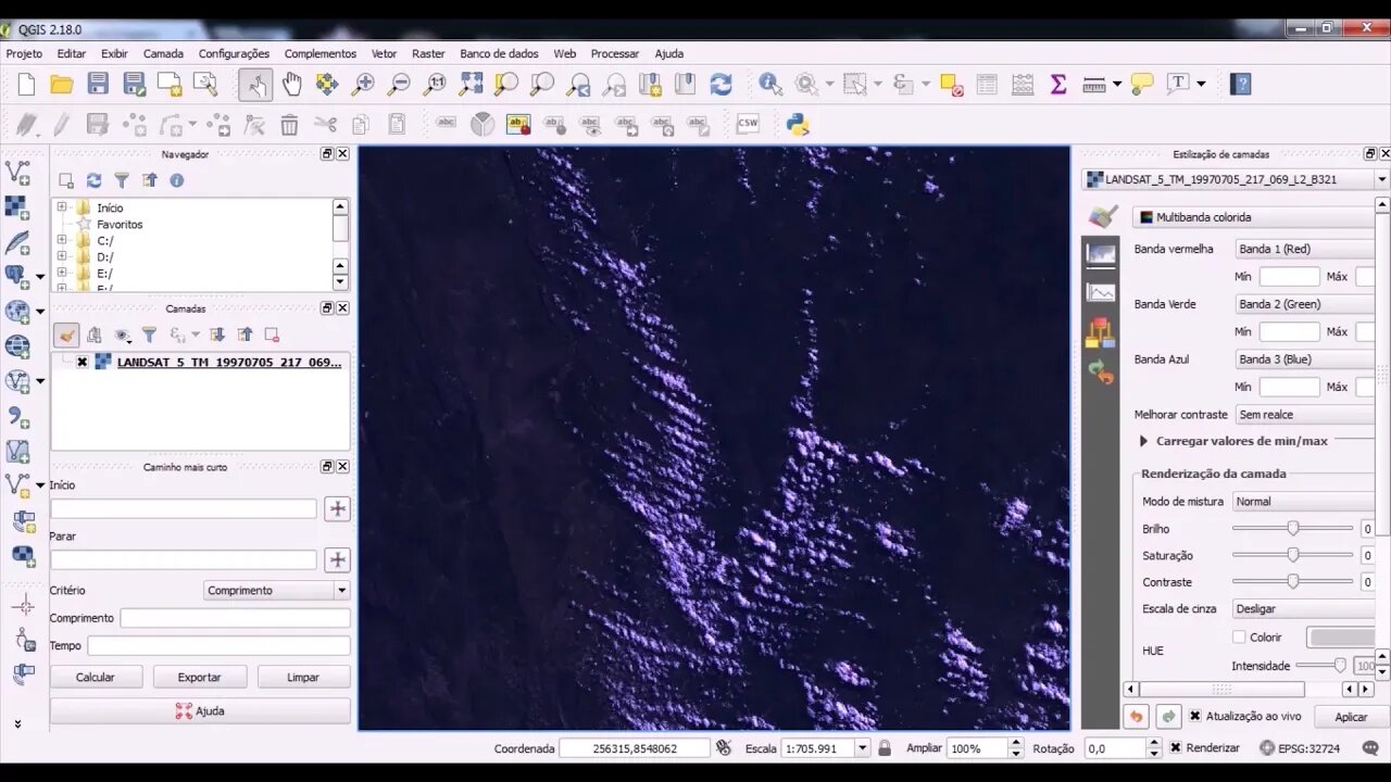 Composição de imagens e mapas temáticos no QGIS