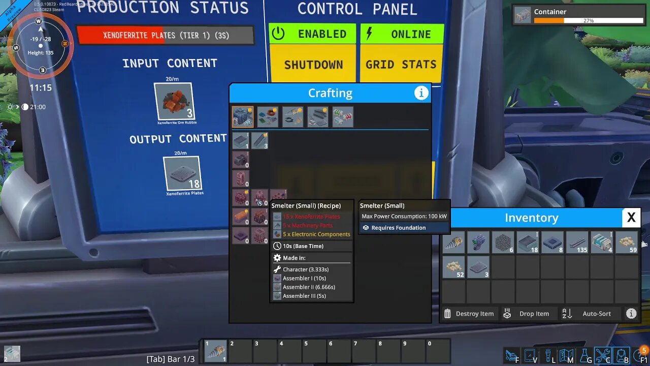 Let's Play the Demo for Foundry and start to get a Factory built