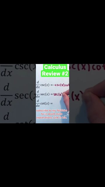 Derivatives of trig functions in a nutshell