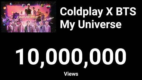 Coldplay X BTS - My Universe Hit 10 Million Views