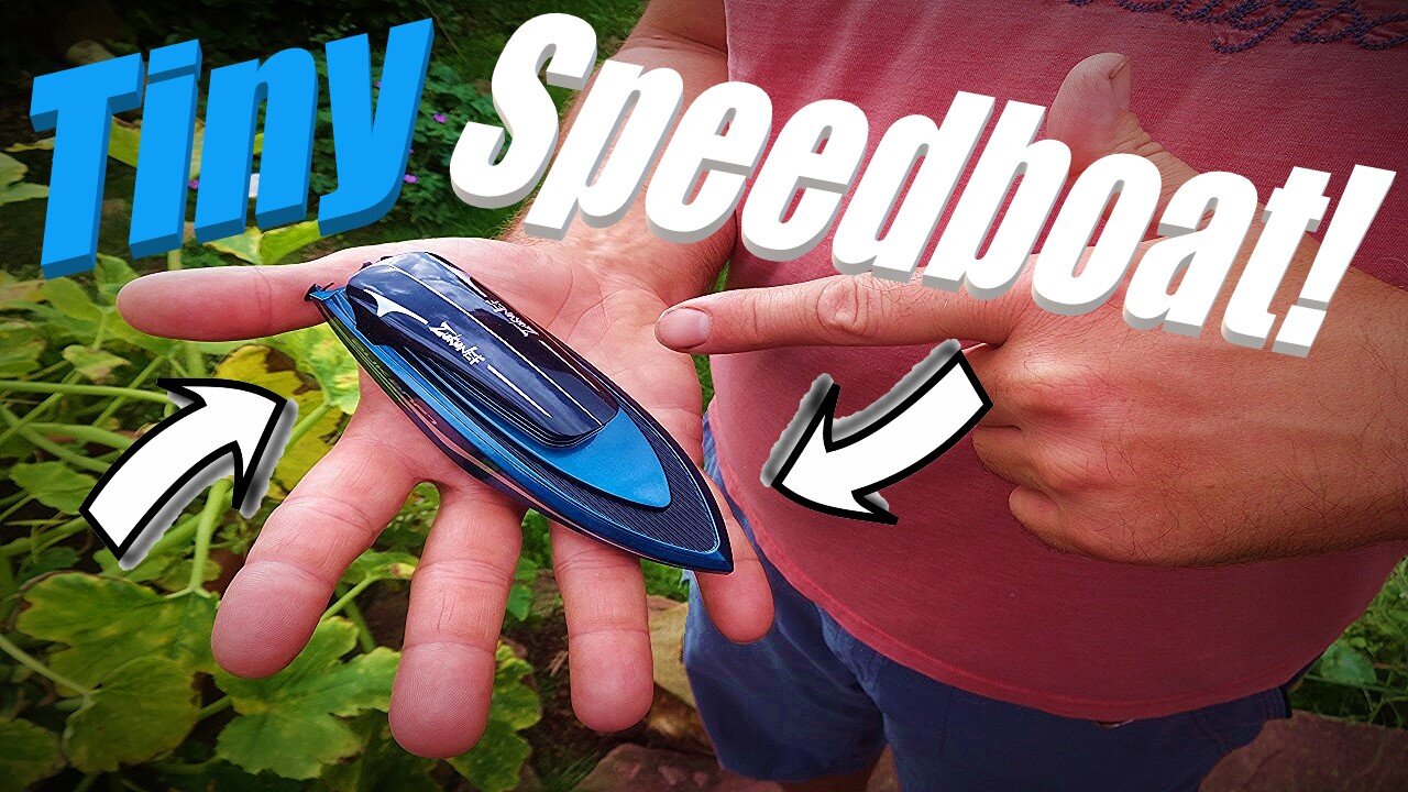 Worlds Smallest RC Speedboat (possibly). Qing Tian QT 888-2B Mini RC Speed Boat.