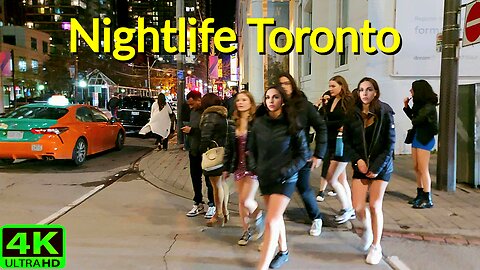 【4K】Friday Night in Downtown Toronto Canada 🇨🇦