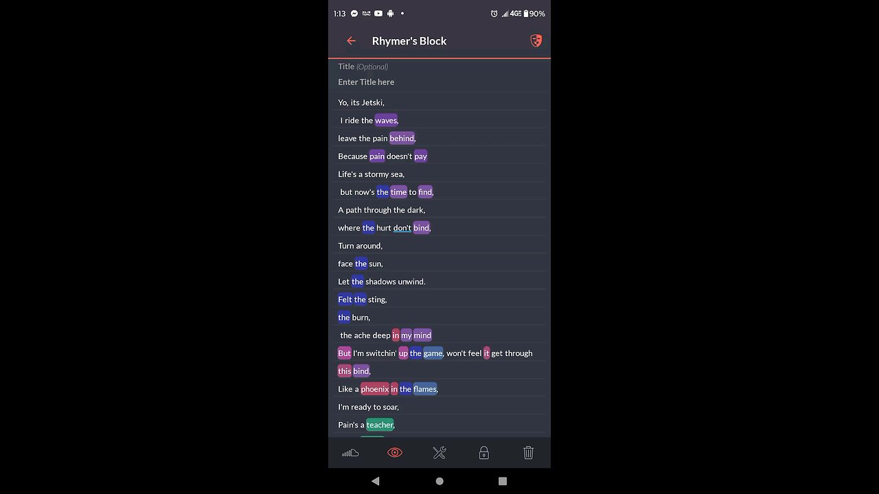 block rhyme