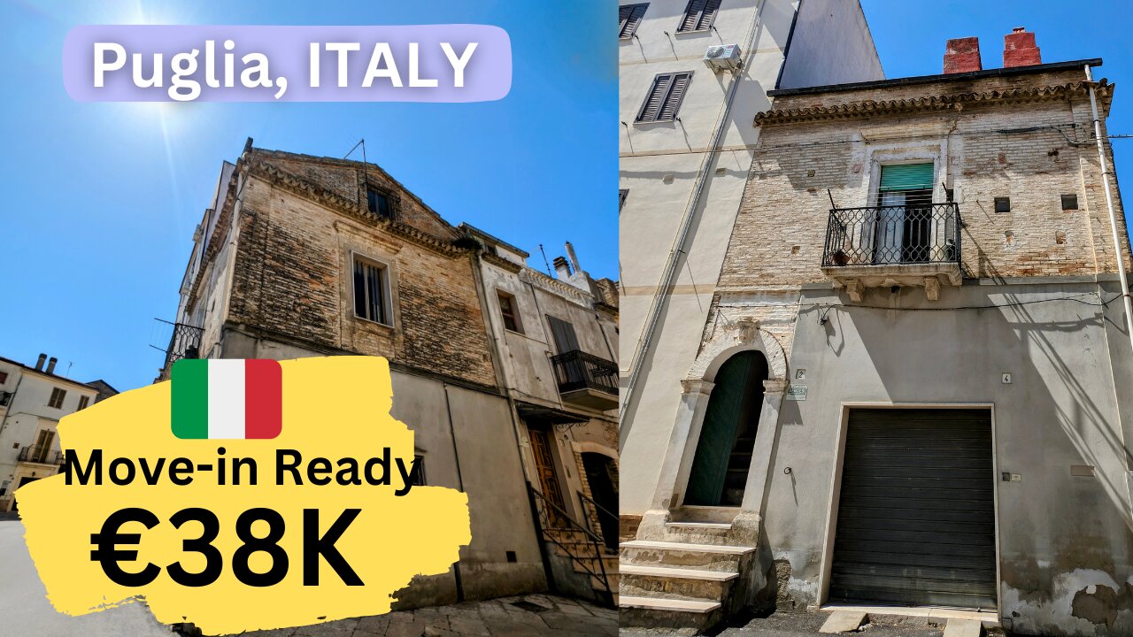 Puglia ITALY Move in Ready Home with Balcony in lively town Close to Sea and Amenities