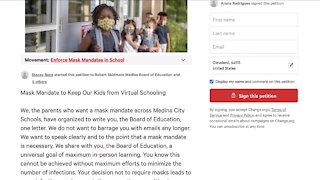 Medina moms start online petition for a district-wide mask mandate