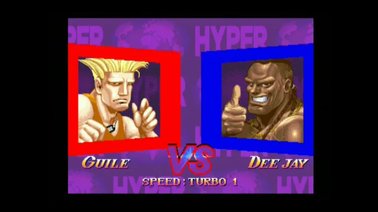 Hyper Street Fighter 2 AI Nerf (PS2) - Guile (Champ/Dash) - Hardest - No Continues