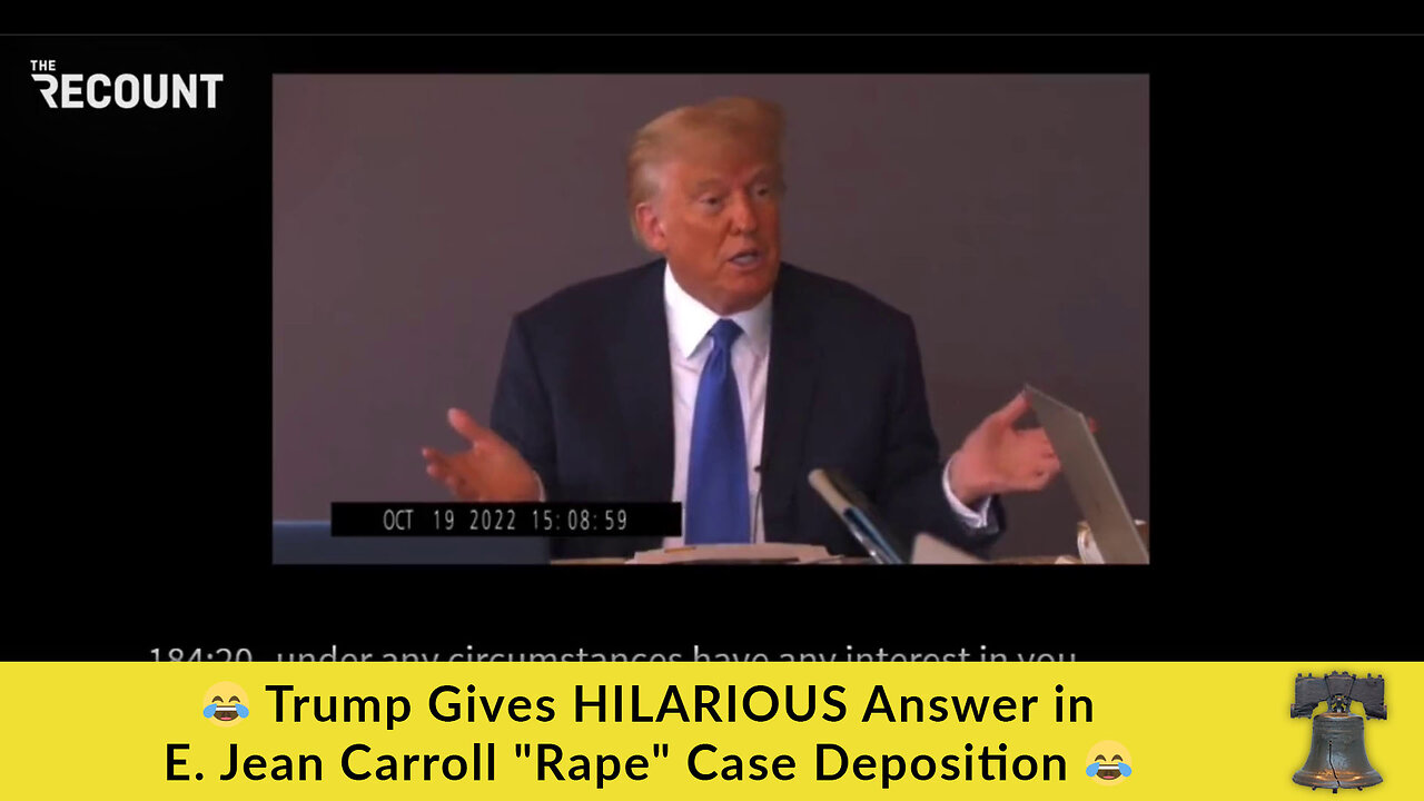 😂 Trump Gives HILARIOUS Answer in E. Jean Carroll "Rape" Case Deposition 😂