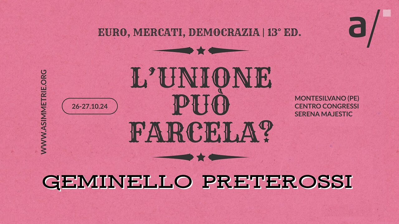 🔴 "Come siamo arrivati qui: anatomia di una crisi di civiltà" (Geminello Preterossi)